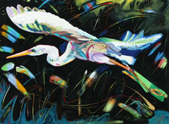 Egret In Flight ©Lewis Cisle